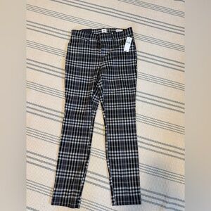 NWT GAP Black and White Plaid Skinny Ankle Pants